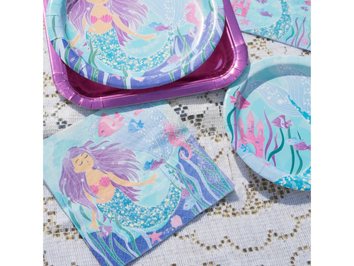 Serwetki urodzinowe Syrenka - 16 szt.