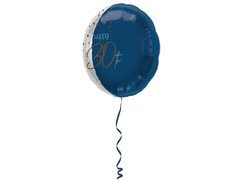 Balon foliowy granatowy Happy 30th - 45 cm - 1 szt.