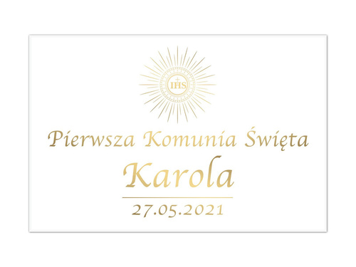 Plakat komunijny personalizowany - I Komunia Święta - 60x40 cm