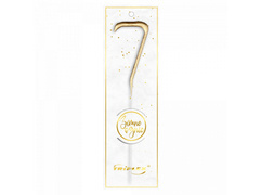 Zimne ognie cyferka 7 złota - 1 szt.