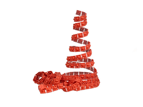 Łańcuch zdobiony czerwony - 270 cm - 1 szt.