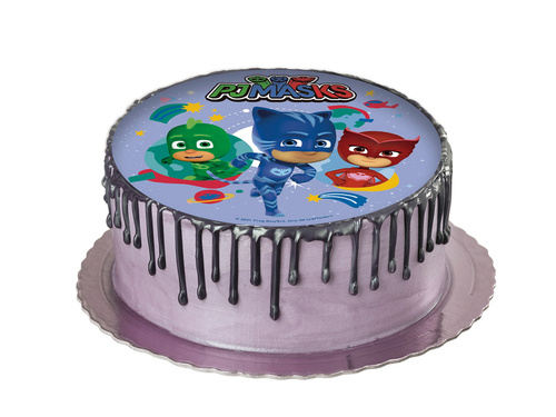 Dekoracyjny opłatek tortowy Pidżamersi - 15,5 cm - 1 szt.