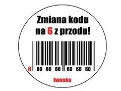 Dekoracyjny jadalny opłatek tortowy Kod Kreskowy na urodziny - 20 cm