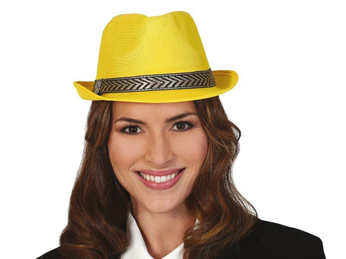 Kapelusz Gangstera żółty - 1 szt.