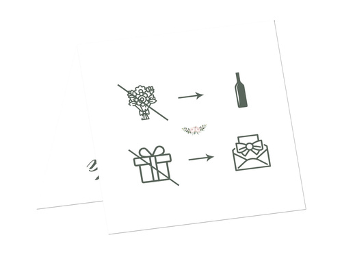 Zaproszenie personalizowane na ślub z kopertą - 6 szt.