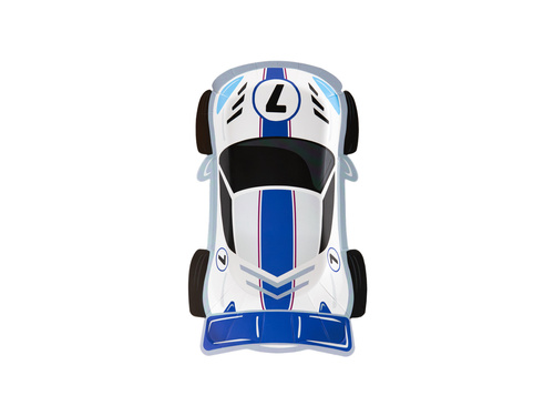 Talerzyki papierowe na urodziny Wyścigówki - 23 x 13 cm - 6 szt.