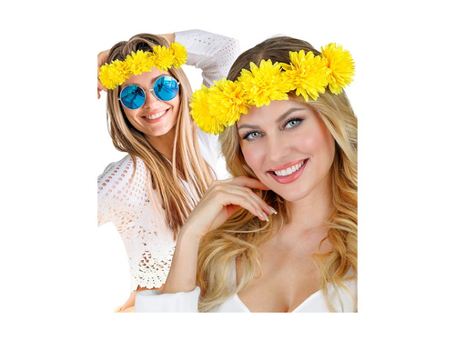 Żółta opaska kwiatowa