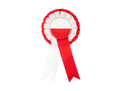 Kotylion narodowy biało-czerwony - 1 szt.