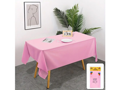 Obrus foliowy różowy - 137 x 274 cm - 1 szt.