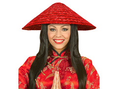 Kapelusz chiński czewony - 1 szt.