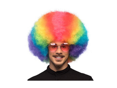 Peruka afro tęczowa Deluxe