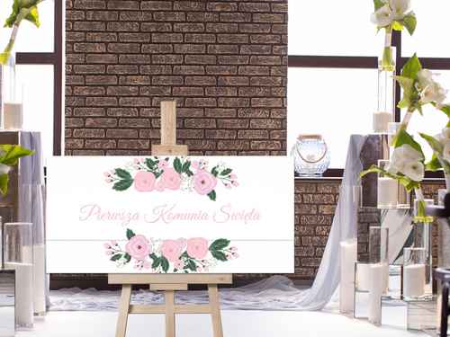 Plakat komunijny - I Komunia Święta - 70x33 cm