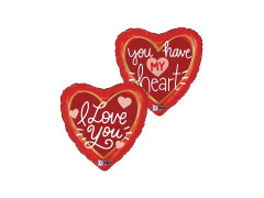 Balon foliowy serce I Love You - 18" - 1 szt.