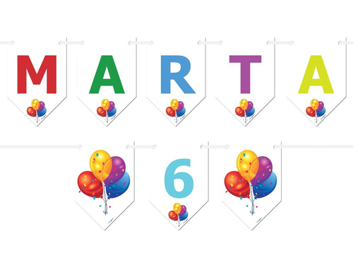 Baner flagi personalizowany Baloniki - 500 cm