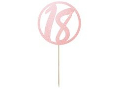 Topper papierowy na tort 18 urodziny - 1 szt.