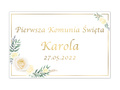 Plakat komunijny personalizowany - I Komunia Święta - 60x40 cm