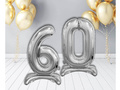 Zestaw balonów foliowych 60 srebrna - 74 cm