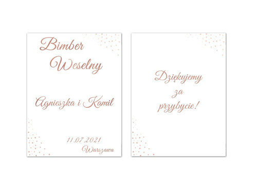 Personalizowane podziękowania dla gości - szklane buteleczki - 6 kpl.