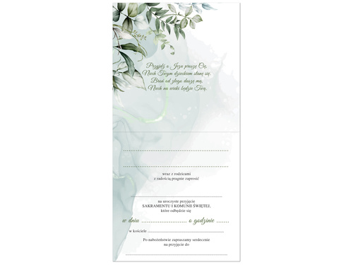 Zaproszenia na I Komunię Świętą - 6 szt.