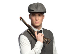 Rewolwer retro - 50 cm - 1 szt.