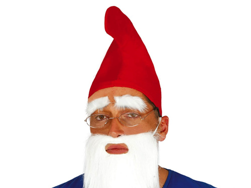 Czapka skrzata papy smerfa czerwona - 1 szt.