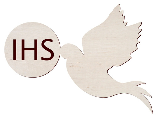 Drewniane scrapki gołąbek z hostią - 10 szt