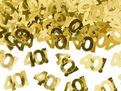 Konfetti metaliczne złote 40 - 15 g.