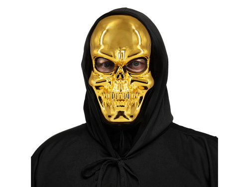 Maska Złota Czaszka z kapturem - 1 szt.