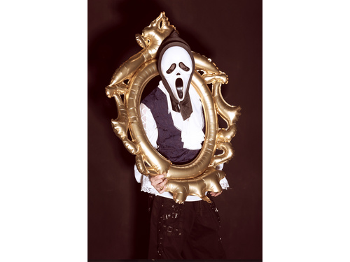 Maska krzyk z kapturem na Halloween - 1 szt.