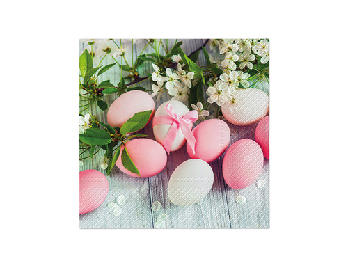 Serwetki wielkanocne Różowe pisanki - 33 cm - 20 szt.