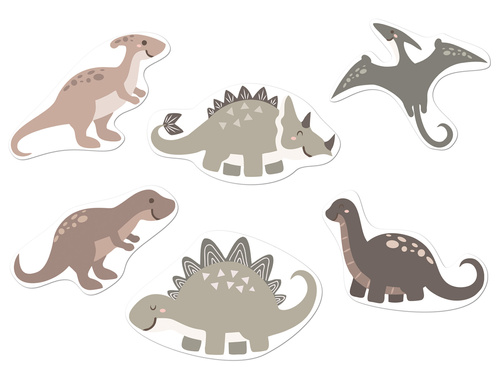 Dekoracja dwustronna Dinozaury - 12 szt.