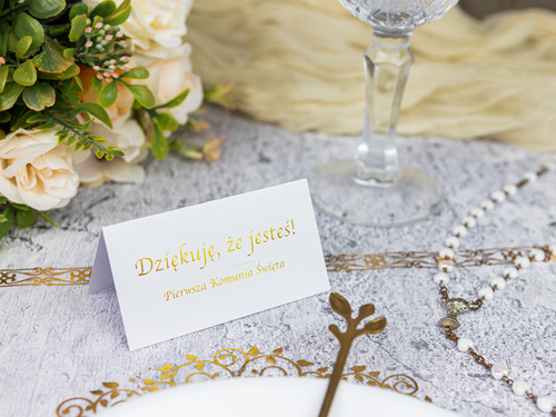 Winietki personalizowane składane na I Komunię Świętą - 15 szt.