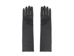 Rękawiczki karnawałowe czarne - 38 cm.