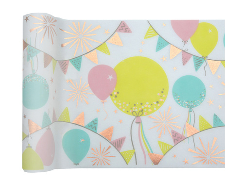 Bieżnik urodzinowy Happy Birthday - 30 cm x 3 m - 1 szt.