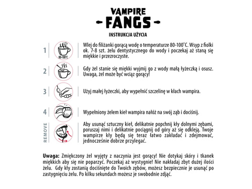 Zęby wampira - 17 mm - 2 szt.