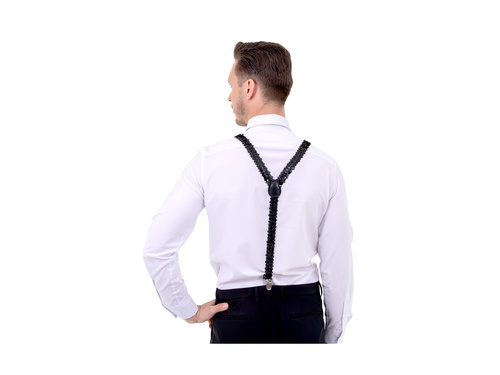 Szelki cekinowe - czarne - 1 szt.