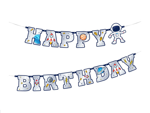 Baner Happy Birthday Kosmos - 220 cm - 1 szt.