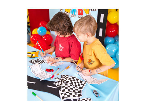 Zaproszenia urodzinowe Wyścigówki - 6 szt.