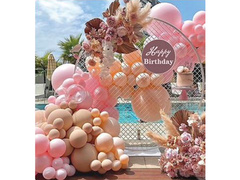 Zestaw balonów do girlandy balonowej różowo-morelowy - 80 szt.