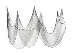 Czarny materiał na Halloween - 72 x 980 cm - 1 szt.