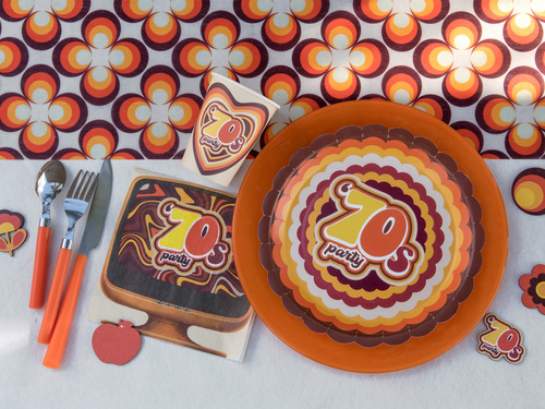 Serwetki papierowe 70's party - 33 cm - 20 szt.