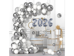 Zestaw balonów do girlandy balonowej na Sylwestra 2026 - 106 szt.