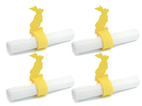 Serwetniki ze wzorem świątecznym - Zajączek Wielkanocny - 21 cm - 4 szt.