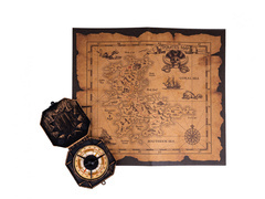 Mapa piracka i kompas - 2 elem.