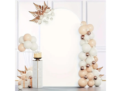 Zestaw stelaż z łukiem i białym pokrowcem -120x50 cm - 2 szt