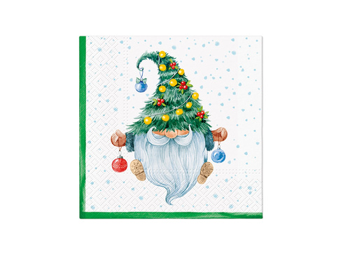 Serwetki bożonarodzeniowe Świąteczny Krasnal - 33 cm - 20 szt.