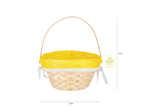 Koszyk wielkanocny Żółty - 1 szt.
