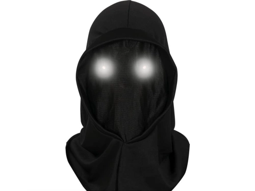 Czarny kaptur ze świecącymi oczami - 1 szt.