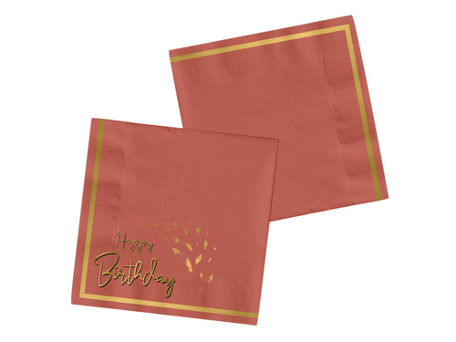 Serwetki urodzinowe Happy Birthday - 33 cm - 20 szt.