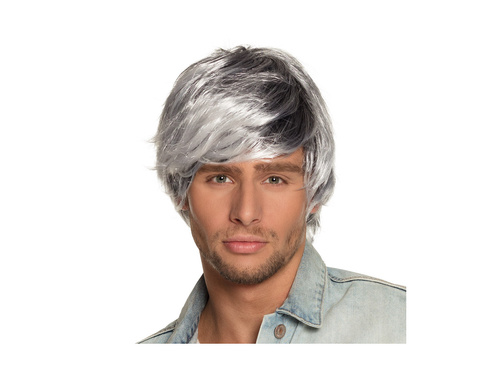 Peruka Tyler czarno-biała